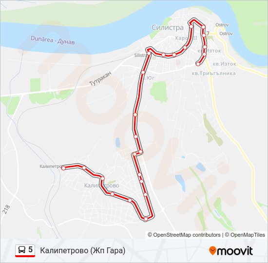 5 Bus Line Map