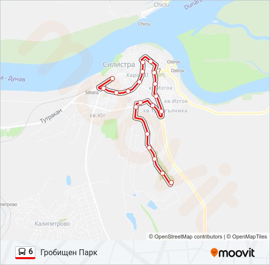 6 Bus Line Map