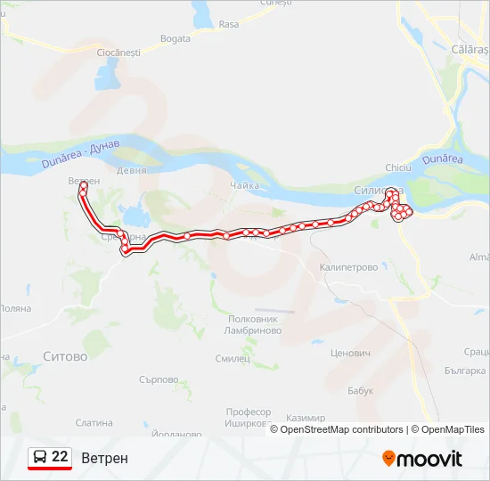 22 Bus Line Map