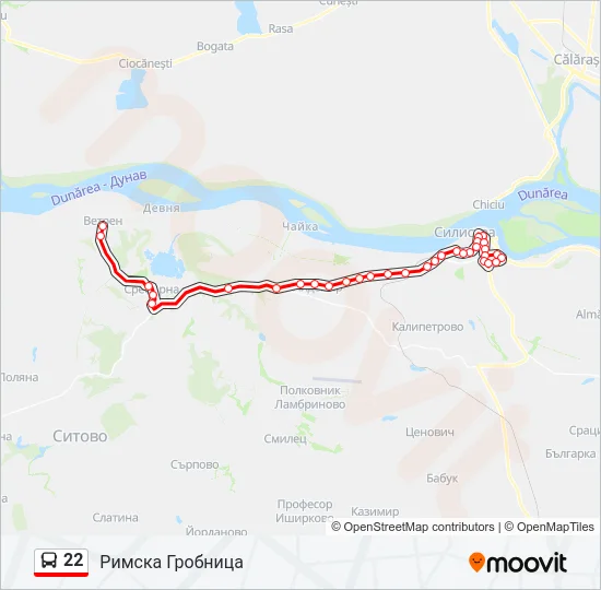 22 Bus Line Map