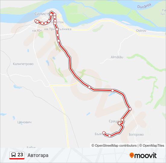 23 Bus Line Map
