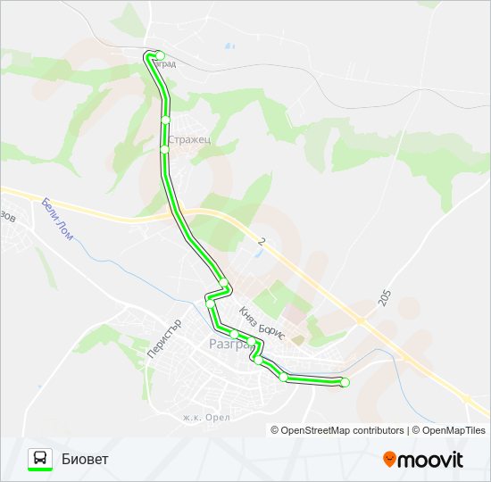 2 bus Line Map