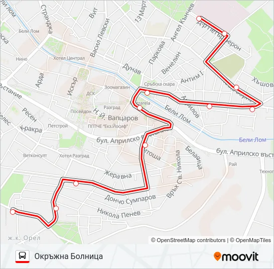 4 Bus Line Map