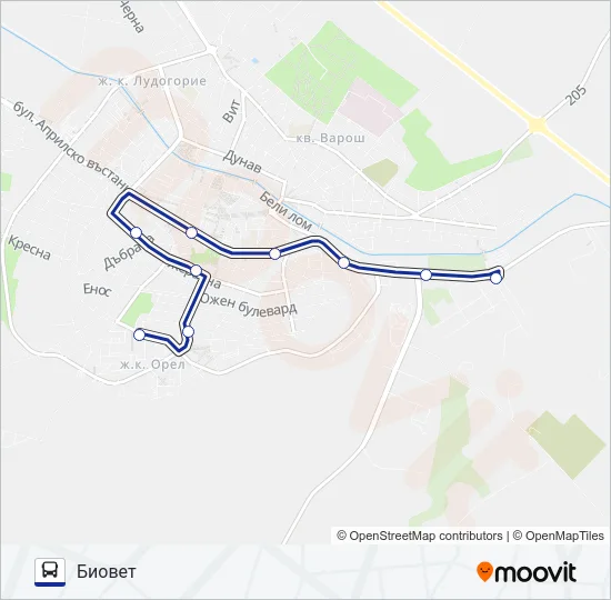 5 Bus Line Map