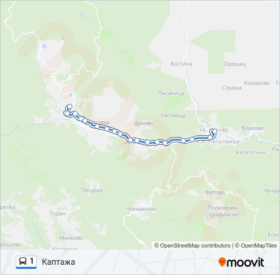 1 Bus Line Map