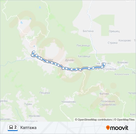 2 Bus Line Map