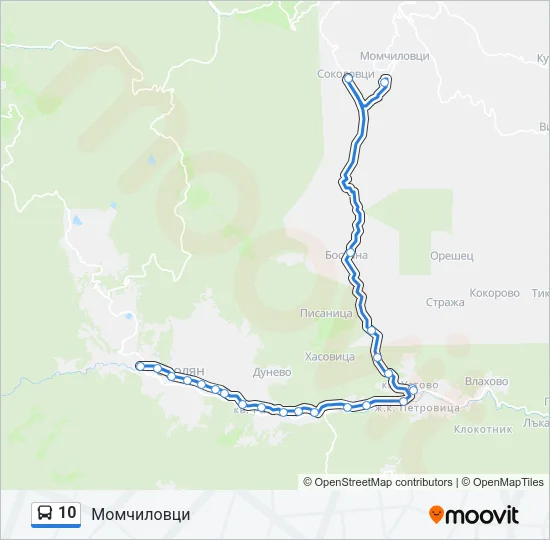 10 Bus Line Map