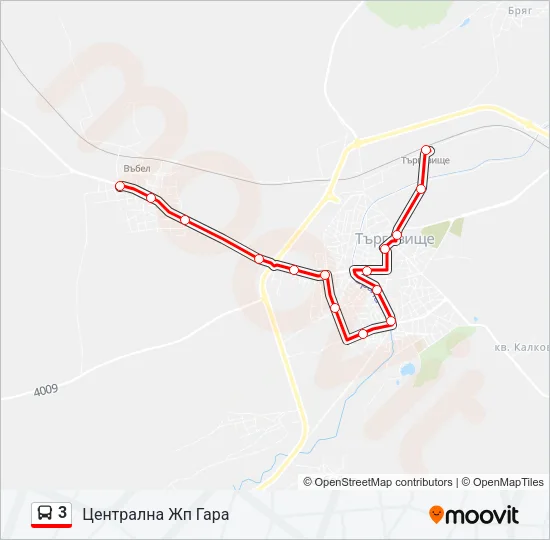 3 Bus Line Map