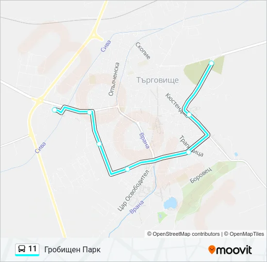 11 Bus Line Map