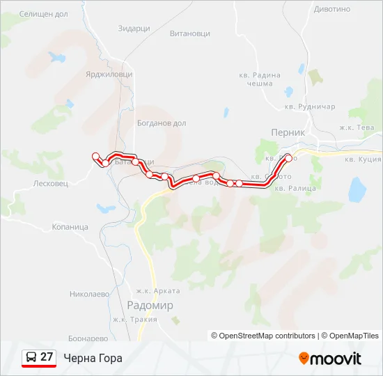 27 Bus Line Map