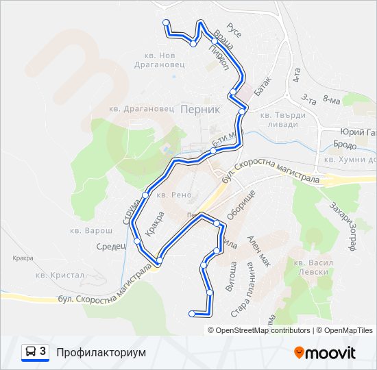3 Bus Line Map