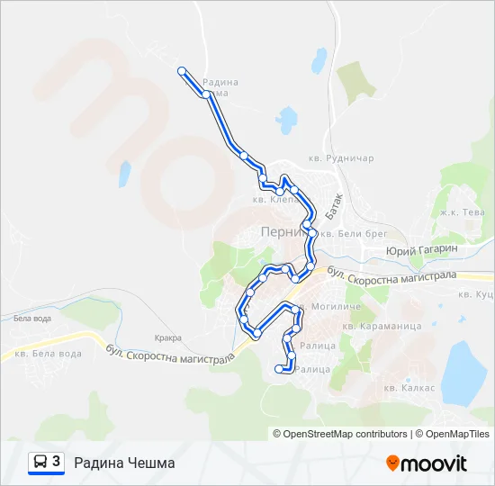 3 Bus Line Map