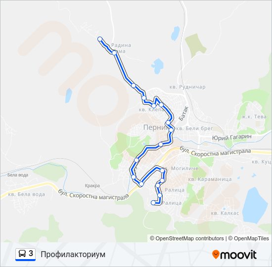 3 Bus Line Map