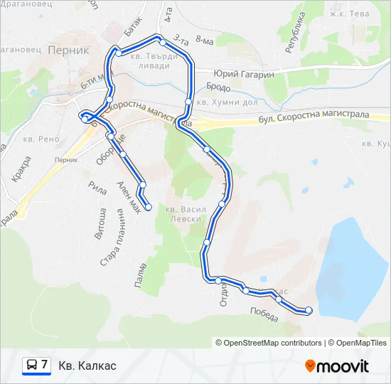 7 Bus Line Map