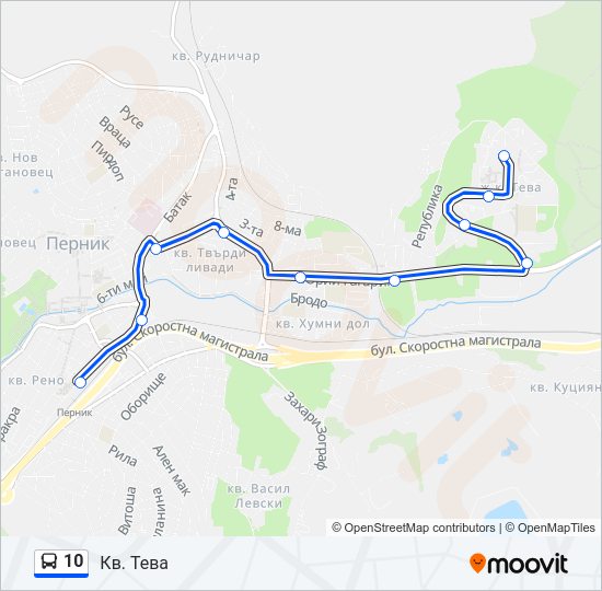 10 Bus Line Map