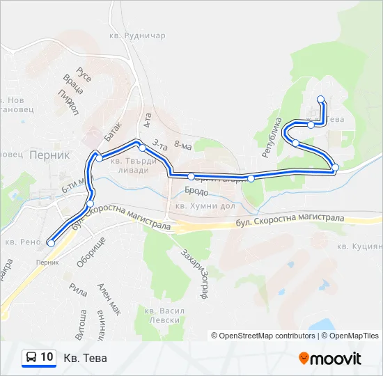 10 Bus Line Map
