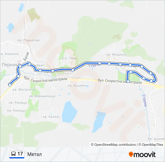 17 Bus Line Map
