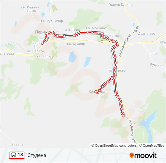 18 Bus Line Map