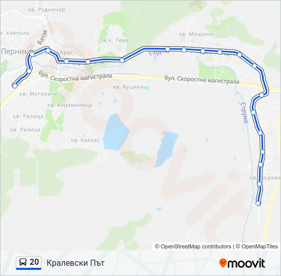 20 Bus Line Map