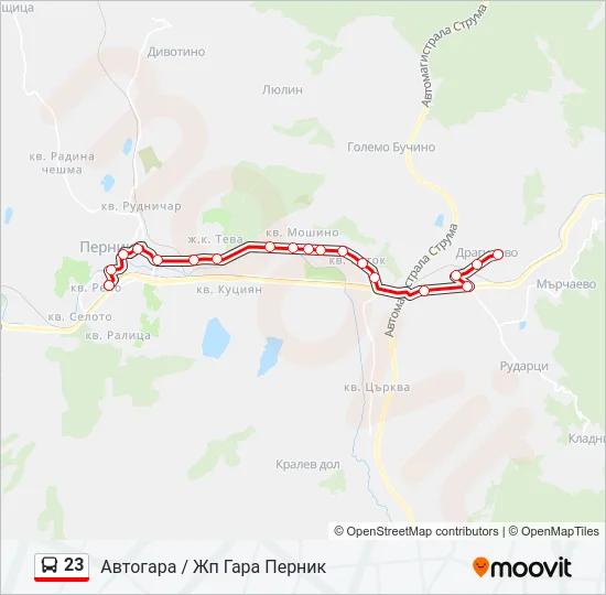 23 Bus Line Map
