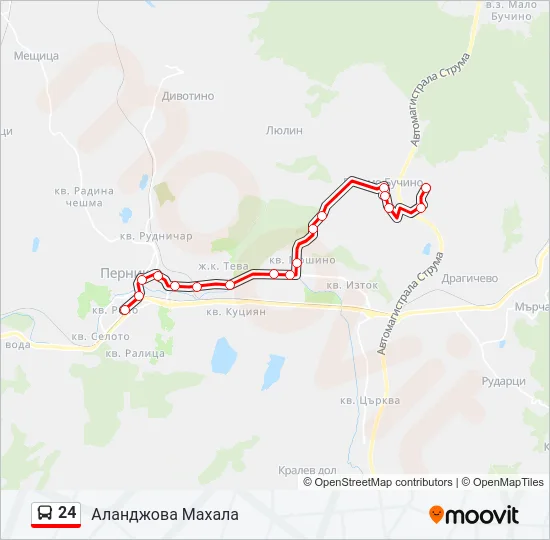 24 Bus Line Map