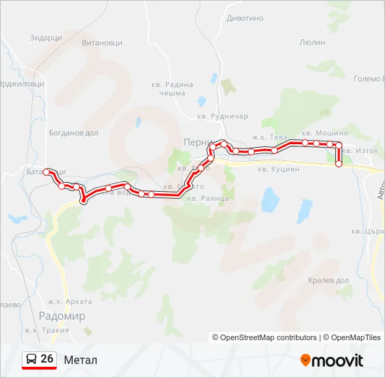 26 Bus Line Map