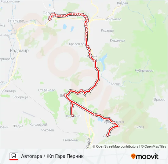 МАЛИ ДРЕН Bus Line Map