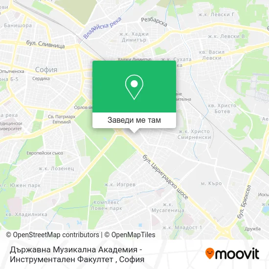 Държавна Музикална Академия - Инструментален Факултет карта