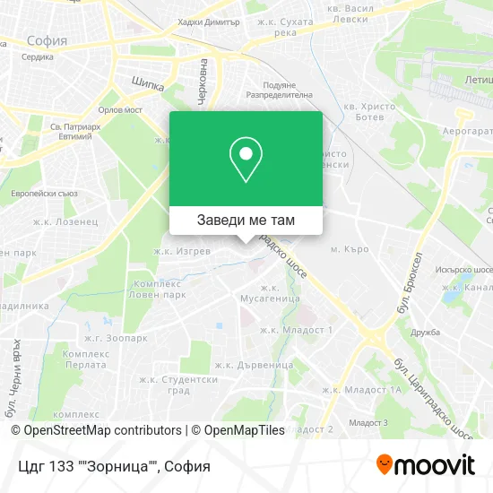 Цдг 133 ""Зорница"" карта