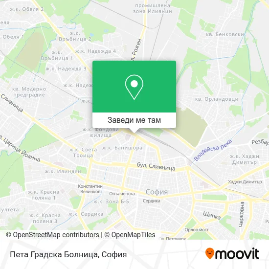 Пета Градска Болница карта