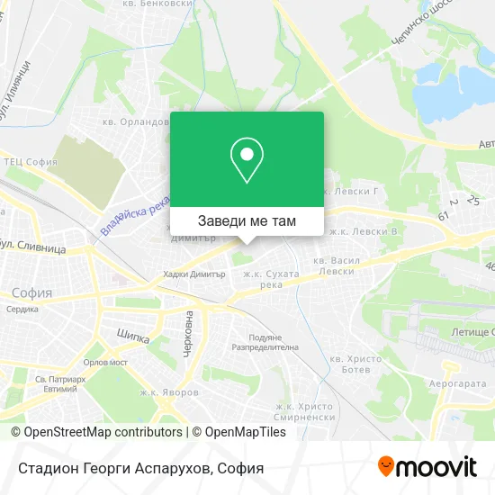 Стадион Георги Аспарухов карта