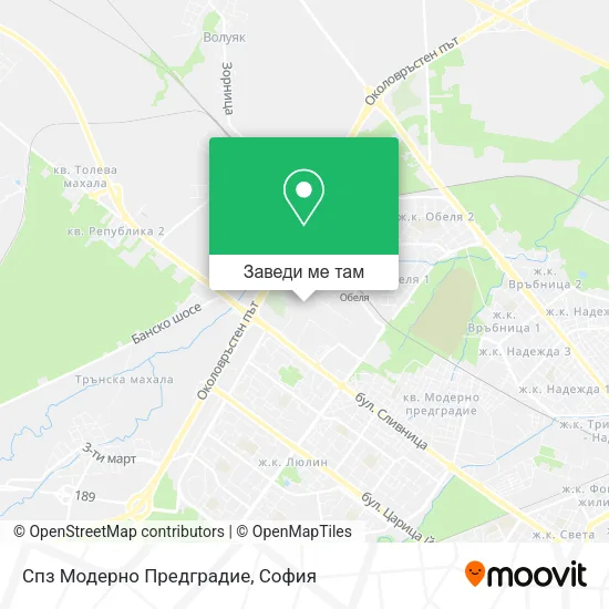 Спз Модерно Предградие карта