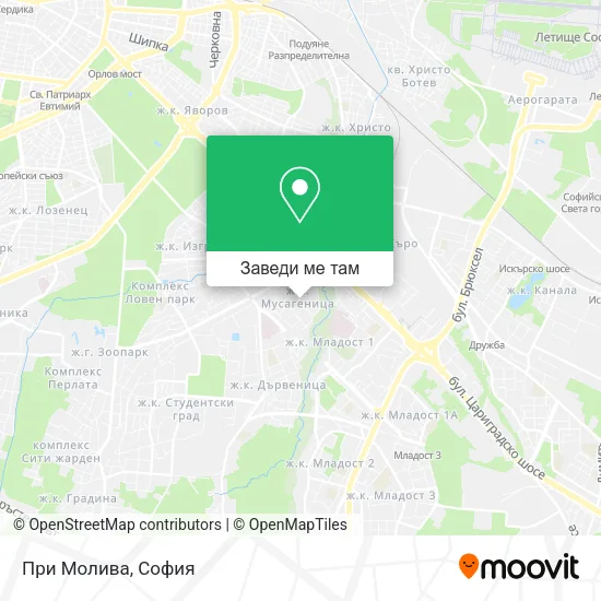 При Молива карта