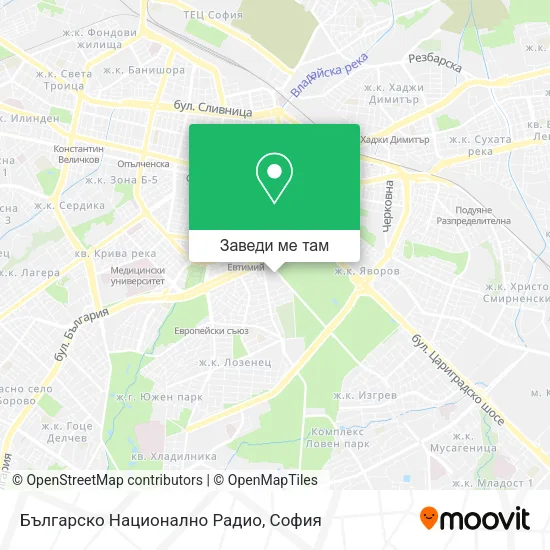 Българско Национално Радио карта