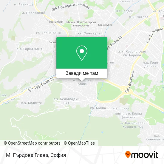 М. Гърдова Глава карта