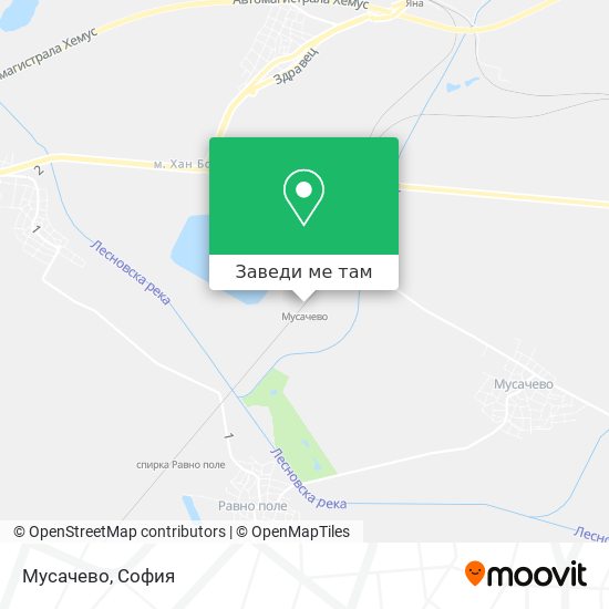 Мусачево карта
