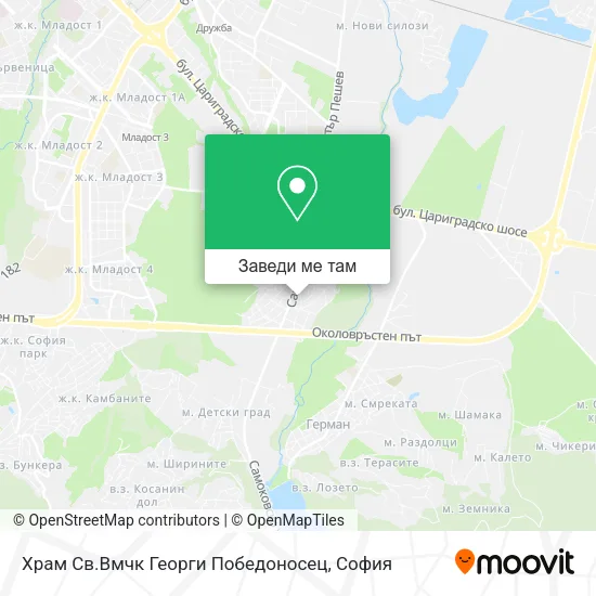 Храм Св.Вмчк Георги Победоносец карта