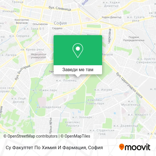 Су Факултет По Химия И Фармация карта