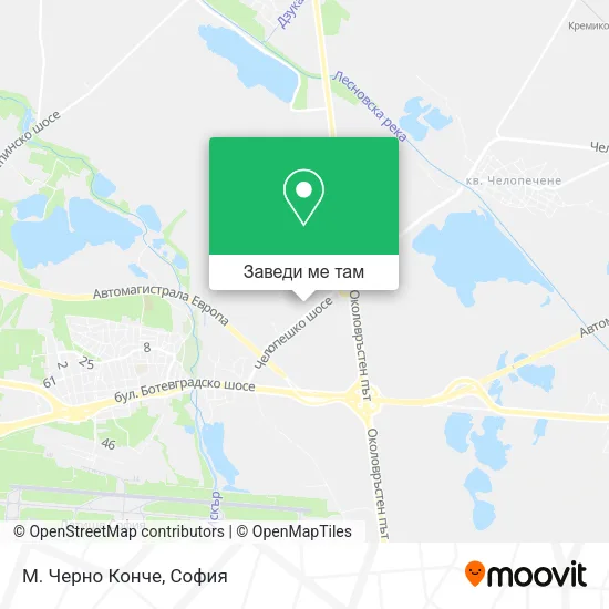 М. Черно Конче карта