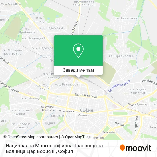 Национална Многопрофилна Транспортна Болница Цар Борис III карта