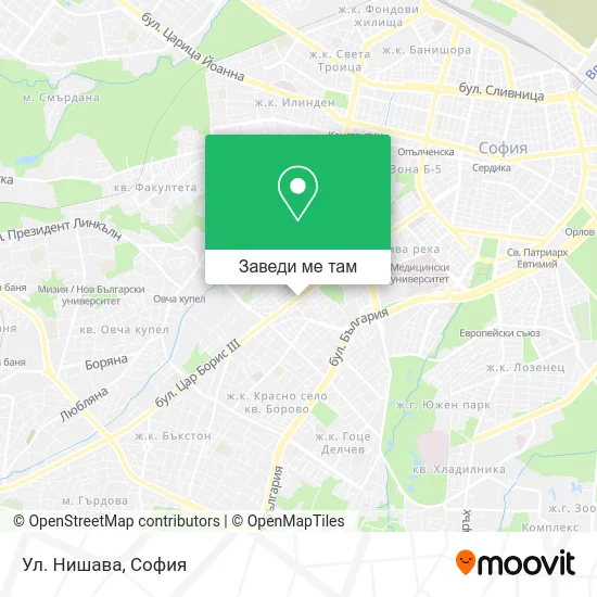 Ул. Нишава карта