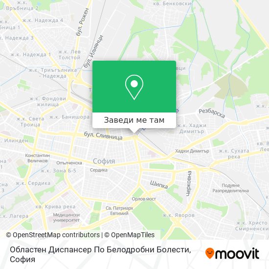 Областен Диспансер По Белодробни Болести карта