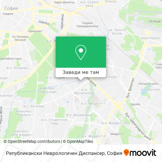 Републикански Неврологичен Диспансер карта