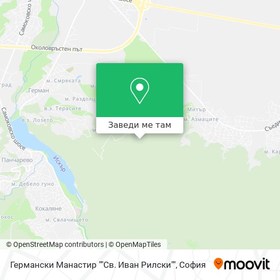 Германски Манастир ""Св. Иван Рилски"" карта