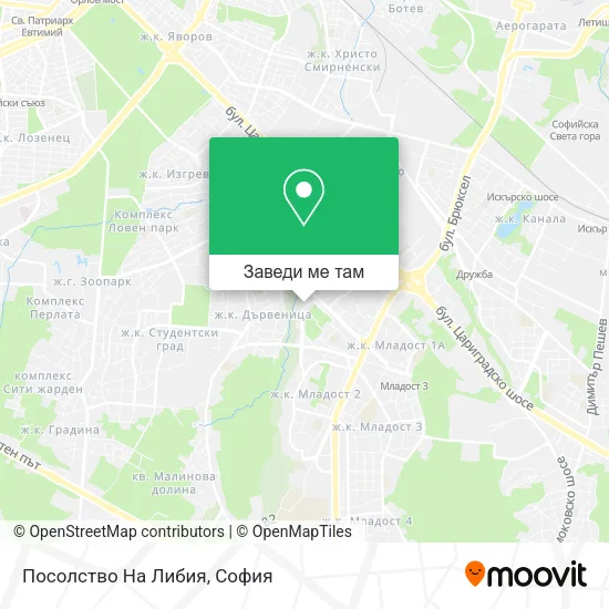 Посолство На Либия карта