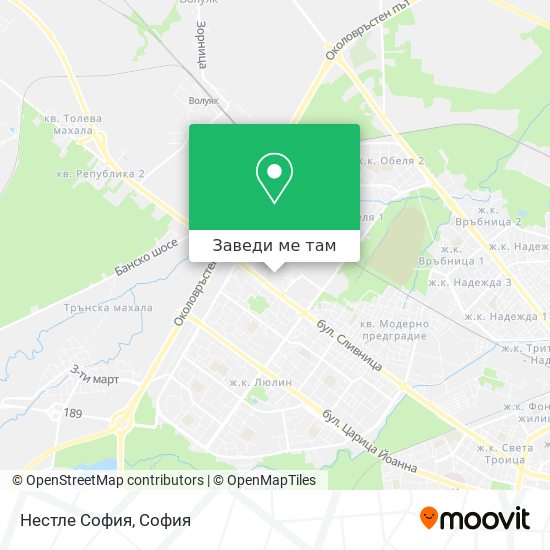 Нестле София карта