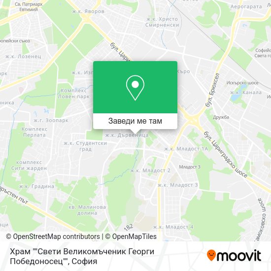 Храм ""Свети Великомъченик Георги Победоносец"" карта