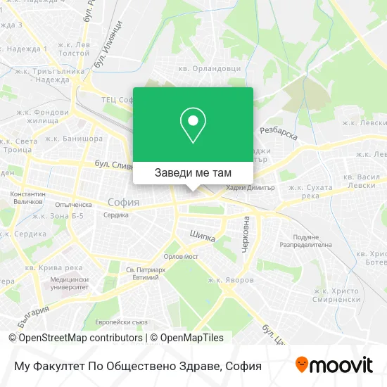 Му Факултет По Обществено Здраве карта