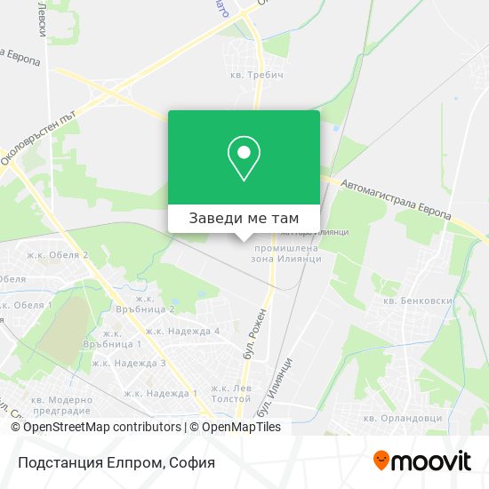 Подстанция Елпром карта