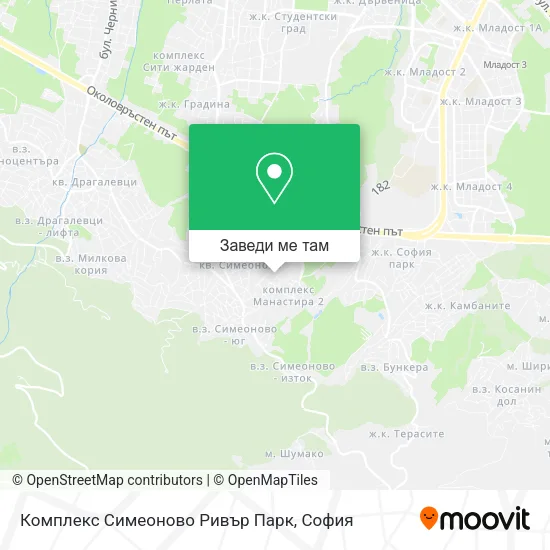 Комплекс Симеоново Ривър Парк карта
